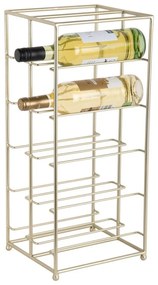 Raft pentru sticle de vin auriu din metal număr de sticle 10 25x57x22,5 cm Dual Floor – PT LIVING
