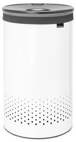 Cos de rufe Brabantia 1004179, 60 L, Capac din plastic, Umplere fara deschidere, Orificii aerisire, Alb