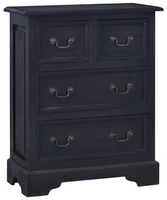 288835 vidaXL Comodă cu sertare,negru deschis cafeniu lemn masiv de mahon