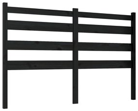 818434 vidaXL Tăblie de pat, negru, 166x4x100 cm, lemn masiv de pin