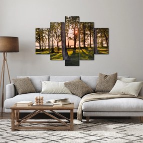 Tablou cu pomi lângă lac (150x105 cm)