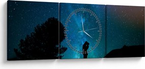 Tablou - Întâlnire sub stele (cu ceas) (90x30 cm)