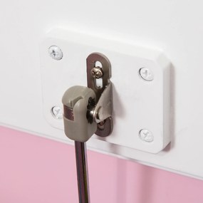 HOMCOM Cufăr pentru jucării copii bancă de depozitare capac rabatabil și balamale de siguranță 60 x 30 x 50 cm roz | Aosom Romania