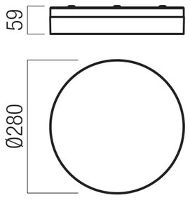 Plafonieră LED Redo 01-3736 FRISBI LED/18W/230V 3000/4000K IP44 negru