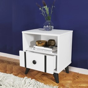 Noptiera  Carla Homs, alb, 51 x 36 x 45  cm