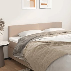 vidaXL Tăblii de pat 2 buc. cappuccino 80x5x78/88 cm piele ecologică