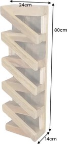 Raft de perete, Suport pentru 5 sticle MAKASSAR 80cm