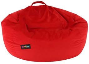 Fotoliu tip sac, material textil roşu, TRIKALO