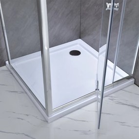 Perete de duș cu dimensiunea de 90x185 cm