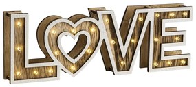 Globo 29976 - Lampa de masa LED LOVE 24xLED/0,06W/3xAA lemn