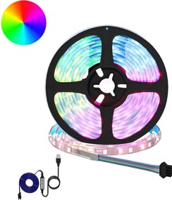 vidaXL Bandă LED 12 pcs Negru și transparent 3000 mm Cupru și Plastic