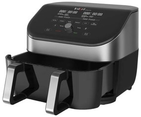Friteuza cu aer cald Instant Pot Vortex Plus VersaZone ClearCook 140410001, 2 zone, 1700W, 8.5L, 6 programe, SyncCook, SyncFinish, Negru/Gri