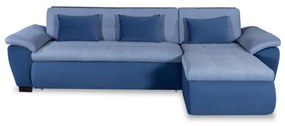 Coltar Extensibil Dreapta Novara, Albastru, 309 x 172 x 90 Cm