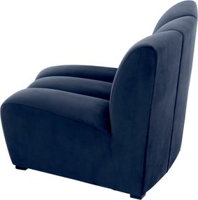 Modul canapea design LUX Lando, Catifea albastra