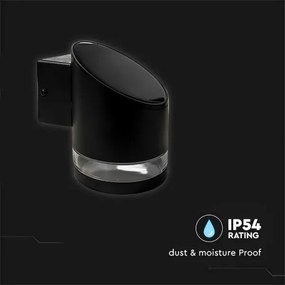 LED lampă solară de perete exterior 1W 3,7V 3000K IP54 1200mAh negru