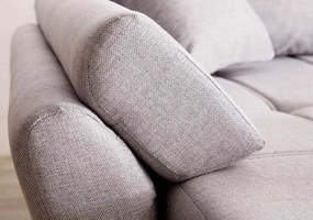 Colțar extensibil dumonde cu ladă de depozitare si sezut confortabil din spuma high-density, Loana Enjoy Grey 270x185 cm