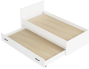 Pat de o persoană 100 cm Podume (alb) (cu somieră). 1094840
