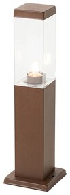 Lampă de exterior modernă cu stâlp maro ruginiu 45 cm - Malios