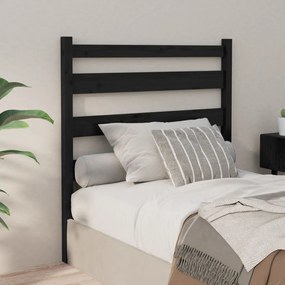Tablie de pat, negru, 106x4x100 cm, lemn masiv de pin Negru, 106 x 4 x 100 cm, 1