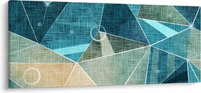 Tablou - Abstract turcoaz (120x50 cm)