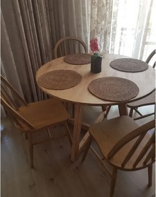 Masa rotund  dining din lemn  Homs, seria A-620,90 x 75 cm,30176