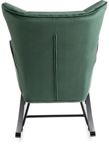 JAKS Fotoliu balansoar verde velur Jackson