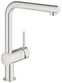 Baterie bucatarie cu dus extractibil Grohe Minta crom periat Supersteel