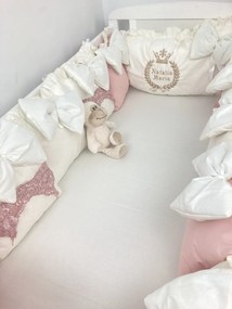 Aparatori din 13 pernute LUX by Deseda Ivory - Roz pudra