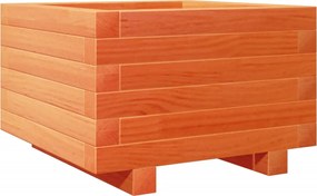 vidaXL Jardinieră grădină, maro ceruit, 40x40x26,5 cm, lemn masiv pin