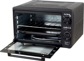Cuptor electric Floria ZLN2898,NEGRU capacitate 38 Litri, Putere 1500W, Gratar, Tava inclusa