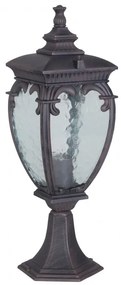 Stalp de exterior protectie IP44, Fleur H-48,5cm, bronz antic