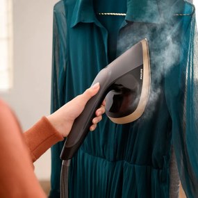 Aparat de calcat vertical cu abur Philips All-in-one 8500 AIS8540/80, 2200 W, 1,2 l, 6 bar, 90 g/min, 3 setari, OptimalTEMP, Masa reglabila, Gri inchis/Auriu