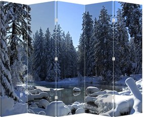 Paravan- Pădurea înzăpezită (210x170 cm)