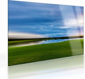 Tablou pe sticlă cu lunca (70x50 cm)
