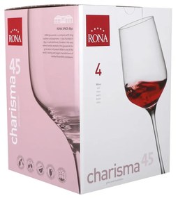 Set 4 pahare vin 450ml, RONA Charisma