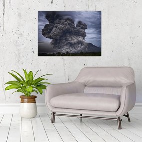 Tablou pe sticlă - Erupție vulcanică (70x50 cm)