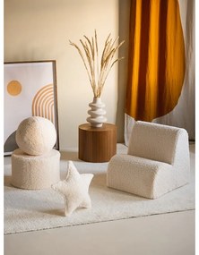 Fotoliu de copii crem cu tapițerie din țesătură bouclé Cloud – Wigiwama