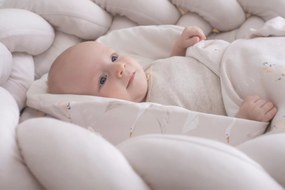 Perna pentru gravide si alaptare, husa detasabila din bumbac 100% si umplutura antialergica BabySoft  , Gasca Bej, Amy