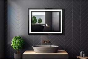 Oglinda cu iluminare Led Venti Nano negru 80 cm x 60 cm