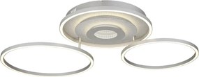 Globo 67824-40 - Plafonieră LED reglabilă MILES 40W/230V 57x99,2 cm argintie + telecomandă