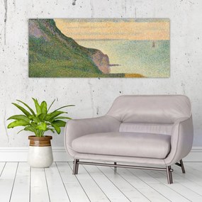 Tablou - Georges Seurat, Seascape at Port-en-Bessin, Normandy, reproducere (120x50 cm)