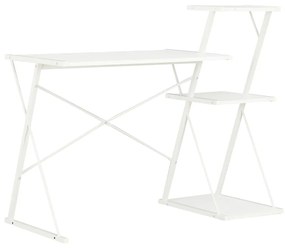 Birou cu raft, alb, 116 x 50 x 93 cm Alb