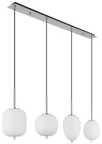 Lustra 4L design modern Blacky I nichel mat