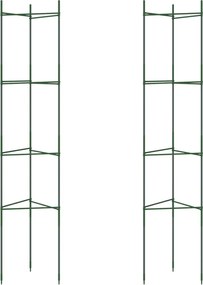 vidaXL Suport pentru roșii, 2 buc., 154 cm, oțel și PP