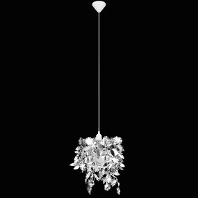 Lampa tip candelabru, cu frunze stralucitoare, 21,5 x 30 cm, argintiu Argintiu, 21.5 x 30 cm, 1, 21.5 x 30 cm