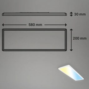 Plafonieră LED dimabilă Briloner 7403-016 SLIM LED/23W/230V 2700-6500K + telecomandă