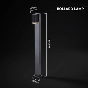 Lampă de exterior 1xGU10/10W/230V IP44 80 cm neagră