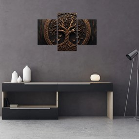 Tablou – Arborele vieții din lemn (90x60 cm)