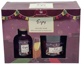 Set cadou Difuzor cu betisoare  Lumanare MULLED WINE