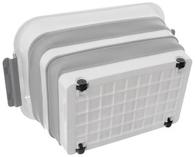 Cutie de depozitare albă/gri din plastic cu capac 54x39x28 cm Kemp – Orion